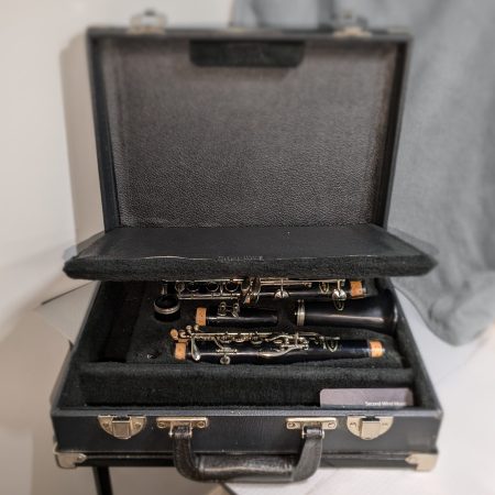 clarinet case with storage for sheet music